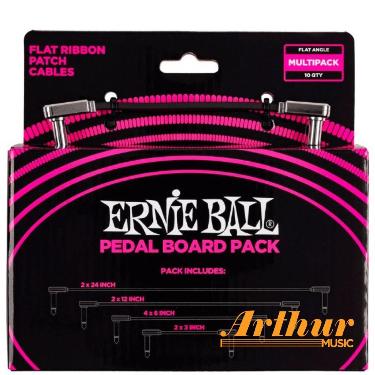 Ernie Ball 6224 MULTIPACK PEDALBOARD Pack Cables Patch Pedalboard